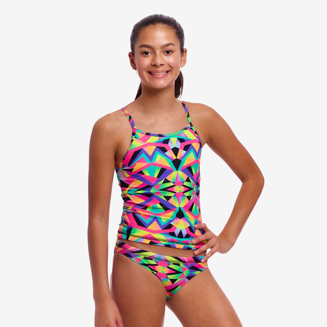 FUNKITA GIRLS SWIM STEADY TANKINI & BRIEF - CRYSTAL EYES