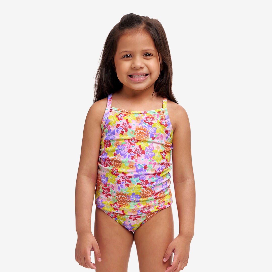 FUNKITA TODDLER GIRLS SWIM STEADY TANKINI & BRIEF - SUMMER GARDEN