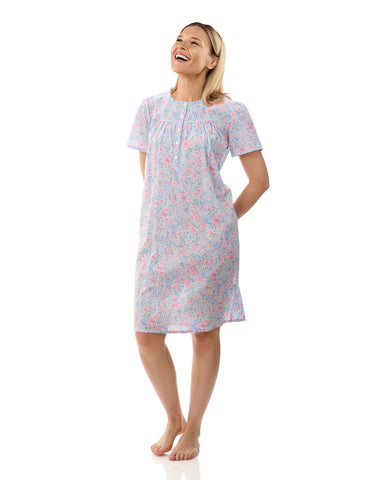 GIVONI BRIDGET SHORT SLEEVE MID LENGTH NIGHTIE - 4BV39B