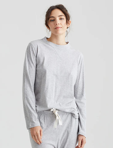 PAPINELLE JADA ORGANIC COTTON  LS TEE - GREY